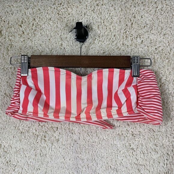 Vineyard Vines Red & Cream Striped Classic Bikini Set Women’s Size XS - Picture 2 of 14